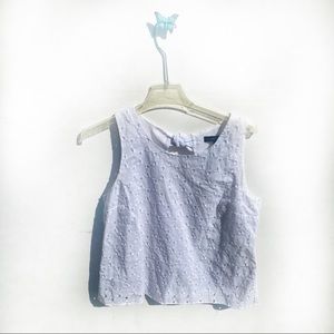 Banana Republic embroidered white top sz small